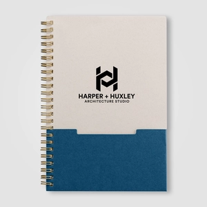 Carnet de poche FSC à reliure spirale verticale – A5 personnalisable