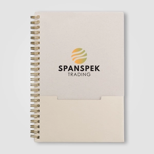 Carnet de poche FSC à reliure spirale verticale – A5 personnalisable