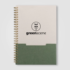 Carnet de poche FSC à reliure spirale verticale – A5 personnalisable