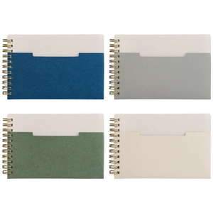 Carnet papier FSC, couverture à spirales, pages horizontales - A6 personnalisable