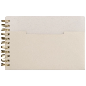 Carnet papier FSC, couverture à spirales, pages horizontales - A6 personnalisable
