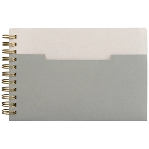 Carnet papier FSC, couverture à spirales, pages horizontales - A6 personnalisable