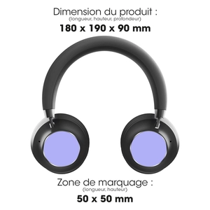 Casque à réduction de bruit ANC sans fil noir personnalisable
