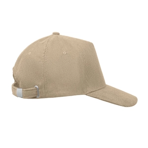 Casquette de baseball à 5 panneaux en velours côtelé de polyester personnalisable