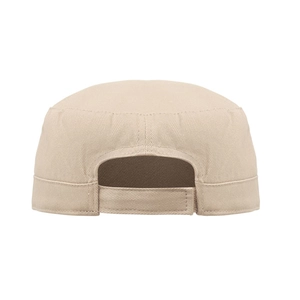 Casquette militaire en coton brossé 260gr/m² avec bande de transpiration personnalisable