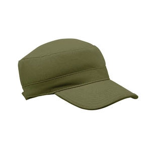 Casquette militaire en coton brossé 260gr/m² avec bande de transpiration