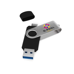 Clé USB Type-C et standard twister 3.0 personnalisable personnalisable