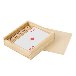 Coffret de jeu de cartes avec dés