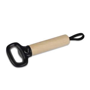 Décapsuleur avec manche en bois et dragonne personnalisable