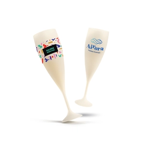 Flute à champagne réutilisable en biocomposite 14 cl  - Fabrication Française personnalisable