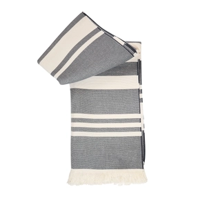 Fouta coton biologique 190g - puce tricolore - made in France personnalisable
