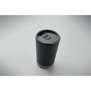 Gobelet à double paroi en PP avec base en liège 300 ml personnalisable