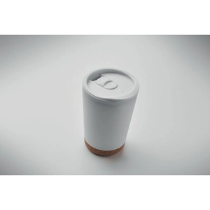 Gobelet à double paroi en PP avec base en liège 300 ml personnalisable