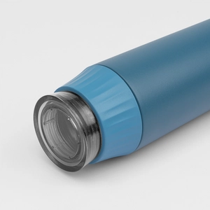 Gourde à couvercle étanche en acier inoxydable recyclé - 590 ml personnalisable