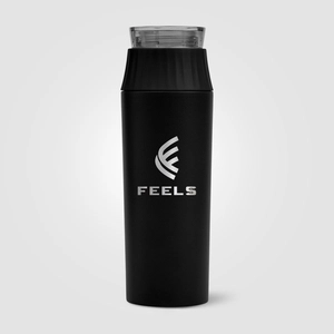 Gourde à couvercle étanche en acier inoxydable recyclé - 590 ml personnalisable