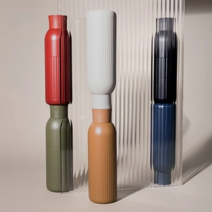 Gourde isotherme acier recyclé - 500 ml avec bouchon poussoir personnalisable