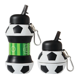 Gourde pliable en silicone spécial football - 550 ml personnalisable