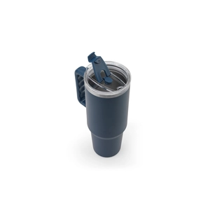 Grand gobelet de voyage en acier inoxydable (91% recyclé) avec double paroi isolée sous vide et finition mate 1300 mL personnalisable
