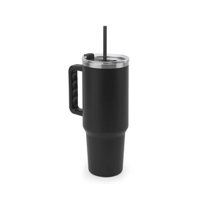 Grand gobelet de voyage en acier inoxydable (91% recyclé) avec double paroi isolée sous vide et finition mate 1300 mL personnalisable
