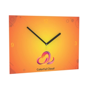 Horloge murale rectangle 24x35 cm personnalisable - aiguilles noir personnalisable