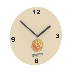 Horloge murale ronde diamètre 24 cm personnalisable - aiguilles noir personnalisable