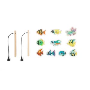 Jeu de pêche composé de 10 poissons en bois, idéal pour les enfants personnalisable