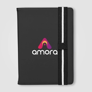 Journal rechargeable en PU recyclé à motif chevron – A5 personnalisable