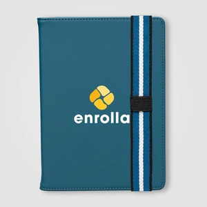 Journal rechargeable en PU recyclé à motif chevron – A5 personnalisable