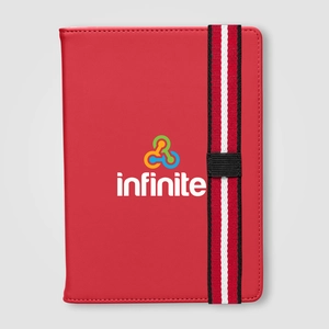 Journal rechargeable en PU recyclé à motif chevron – A5 personnalisable