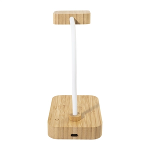 Lampe de bureau multifonctionnelle en bambou avec 12 LED personnalisable