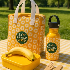 Lunchbag isotherme coton - votre design sur-mesure - fabrication europe personnalisable