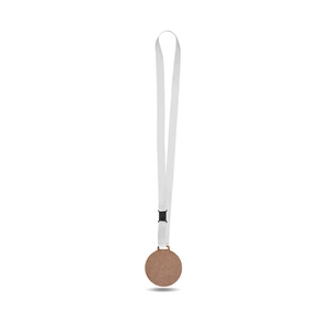Médaille en MDF avec cordon satin made in france - découpe à la forme personnalisable