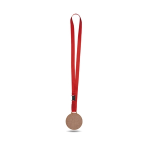 Médaille en MDF avec cordon satin made in france - découpe à la forme personnalisable