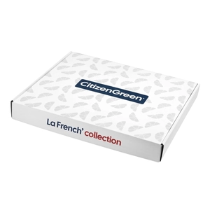Plaid coton biologique 230g - puce tricolore personnalisable