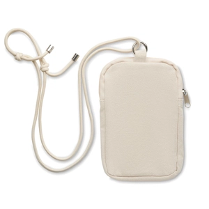 Pochette bandoulière pour smartphone en coton recyclé personnalisable