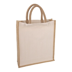 Sac cabas pour 3 bouteille en jute 100% naturelle personnalisable