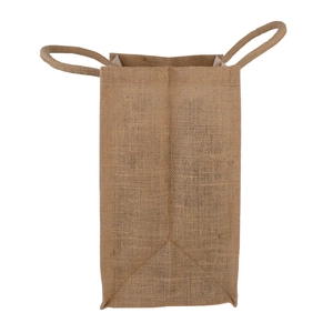 Sac cabas pour 4 bouteille en jute 100% naturelle personnalisable