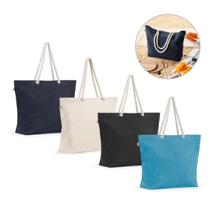 Sac de plage en coton recyclé (70 %) et polyester recyclé (30 %) (220 g/m²)