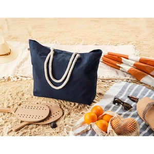 Sac de plage en coton recyclé (70 %) et polyester recyclé (30 %) (220 g/m²) personnalisable