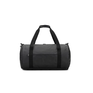 Sac de sport cylindrique en polyester recyclé haute densité 600D avec compartiment latéral pour les chaussures personnalisable