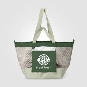 Sac fourre-tout en maille recyclée pliable – 45 L personnalisable