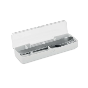 Set de couverts en acier inoxydable avec étui en PP personnalisable
