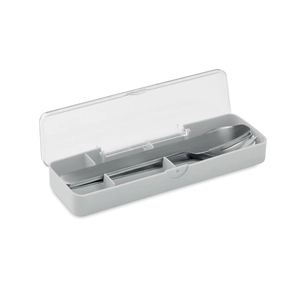 Set de couverts en acier inoxydable avec étui en PP personnalisable