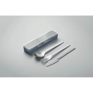 Set de couverts en acier inoxydable avec étui en PP personnalisable