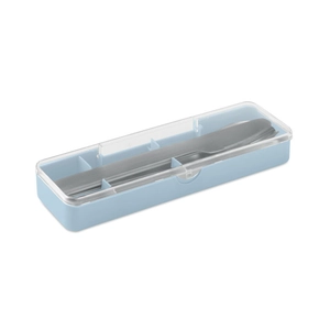 Set de couverts en acier inoxydable avec étui en PP personnalisable