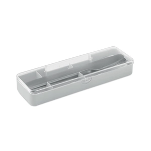 Set de couverts en acier inoxydable avec étui en PP personnalisable