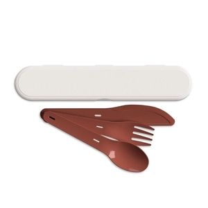 Set de couverts réutilisables en plastique - fabrication France personnalisable