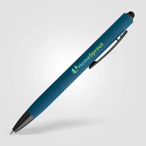 Stylo à bille en aluminium recyclé - mécanisme à bouton-poussoir et stylet personnalisable