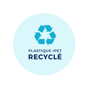 Stylo bille en plastique recyclé RPET - écriture bleue personnalisable