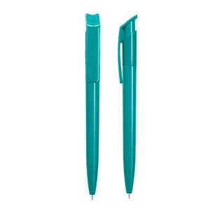 Stylo bille en plastique recyclé RPET - écriture bleue personnalisable